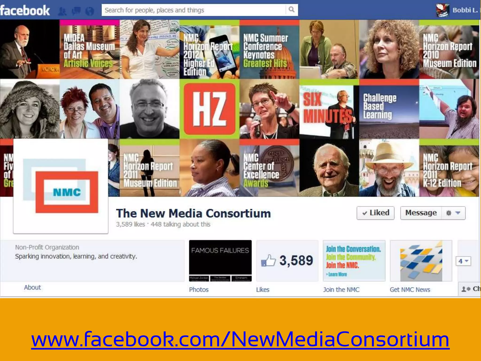 www.facebook.com/NewMediaConsortium
 