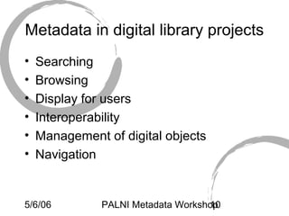 Library Metadata Image Jenn Applying Digital Library Metadata Standards | PPT