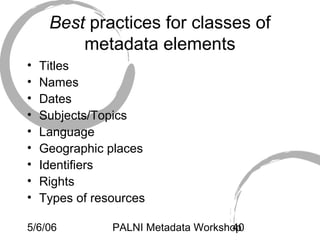 Library Metadata Image Jenn Applying Digital Library Metadata Standards | PPT