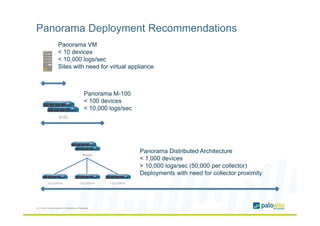 Panorama Deployment Recommendations
16 | ©2012, Palo Alto Networks. Confidential and Proprietary.
Panorama VM
< 10 devices...