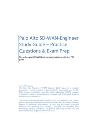Palo Alto SD-WAN-Engineer Study Guide – Practice Questions & Exam Prep ...