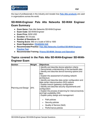Palo Alto SD-WAN-Engineer Study Guide – Practice Questions & Exam Prep ...