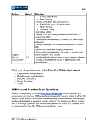 Palo Alto XDR-Analyst Certification Study Guide | PDF