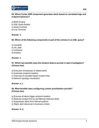 Query Builder Cortex Palo Alto XDR-Analyst Certification Study Guide | PDF