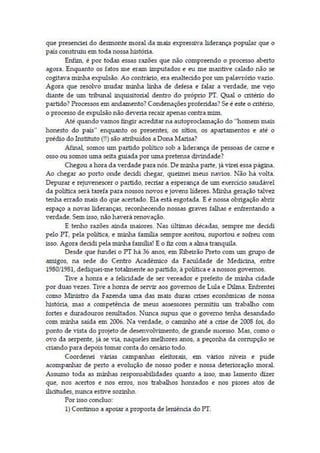 Carta de Antonio Palocci