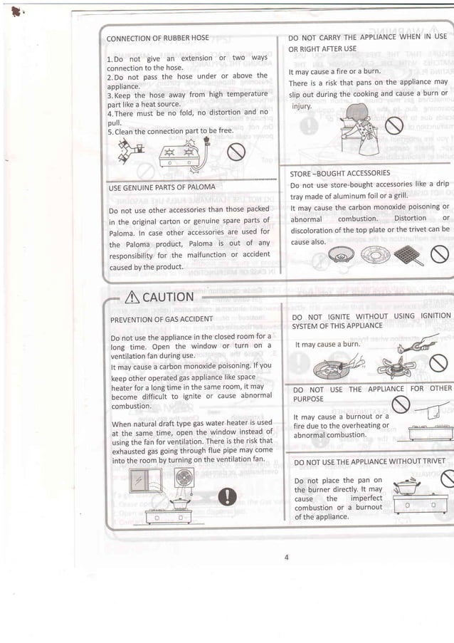 Paloma instruction manual PDF