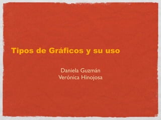 Tipos de Gráficos y su uso

            Daniela Guzmán
           Verónica Hinojosa
 