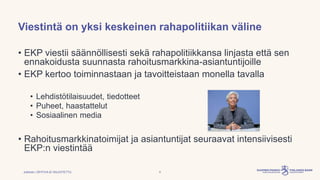 Vanhempi neuvonantaja Maritta Paloviita: Taloustutkijalle luulo ei ole tiedon väärti
