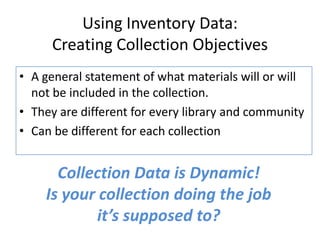 To create a starting point for evaluation 