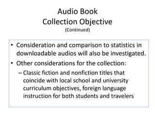 Increase knowledge of your holdings—better reference skills!Physical Inventory Helps Maintain a Quality CollectionDoes it circulate or is it used enough?Is it current?Is it relevant?Does it look nice?Does the catalog correctly reflect the status of the item?  (checked out, lost/missing, etc)Are collections organized logically?