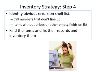 Inventory Strategy: Step 3Get a shelf list
