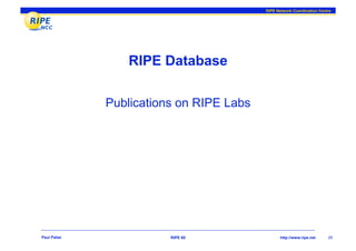 RIPE Database Update | PDF