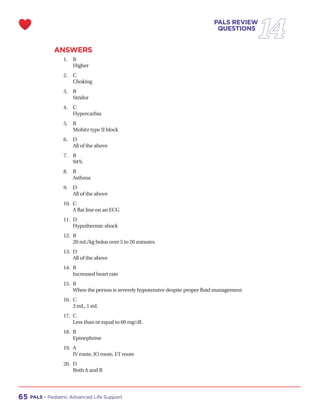 Pals Answer Sheet.pdf Reanimacion Cardiopulmonar en Pediatria - PALS_Handbook.pdf