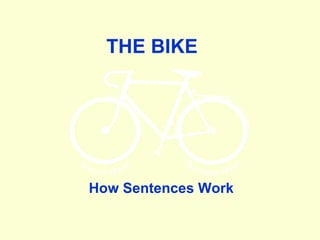 THE BIKE How Sentences Work 