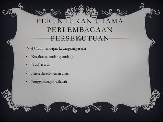 Pengajian Am Perlembagaan Persekutuan