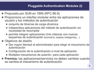 Gestión de usuarios en GNU/Linux. Módulos de autenticación PAM | PDF
