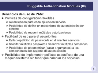 Gestión de usuarios en GNU/Linux. Módulos de autenticación PAM | PDF
