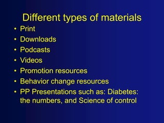 Diabetes at Work: Public Domain Resources that You Can Use with Pamela Alweiss