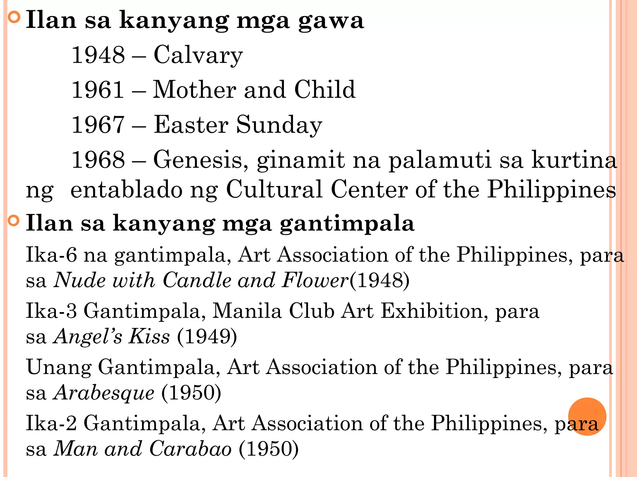 Pambansang Alagad ng Sining (National Artists) | PPT