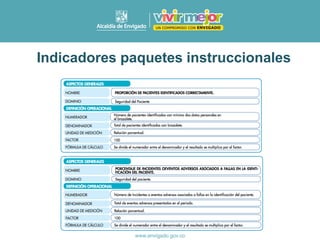 Indicadores paquetes instruccionales
 