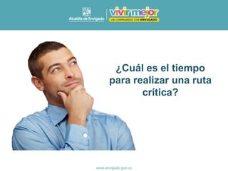 ¿Cuál es el tiempo
para realizar una ruta
crítica?
 