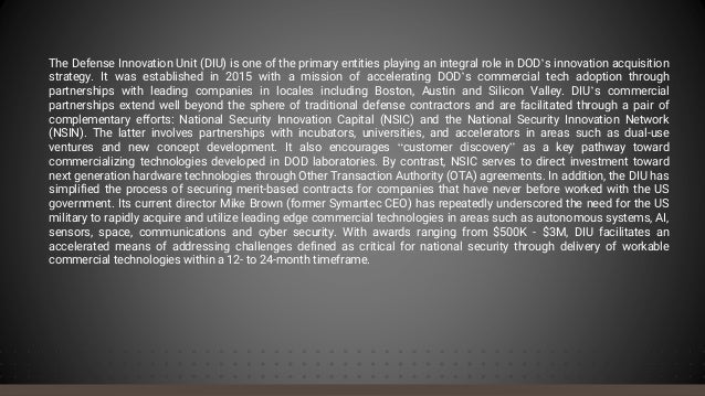 Defense Innovation Unit (DIU) Brings Private Tech Innovation to Fore | PPTX