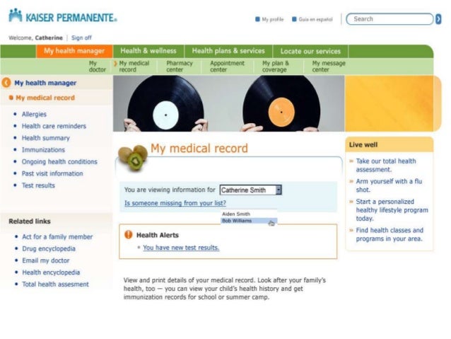 How do you sign up for the Kaiser Permanente My Health Manager system?