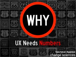 UX Needs Numbers
change sciences
Pamela Pavliscak | @paminthelab
WHY
 
