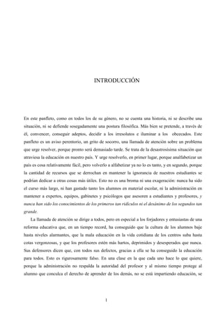 Pamfleto AntipedagóGico