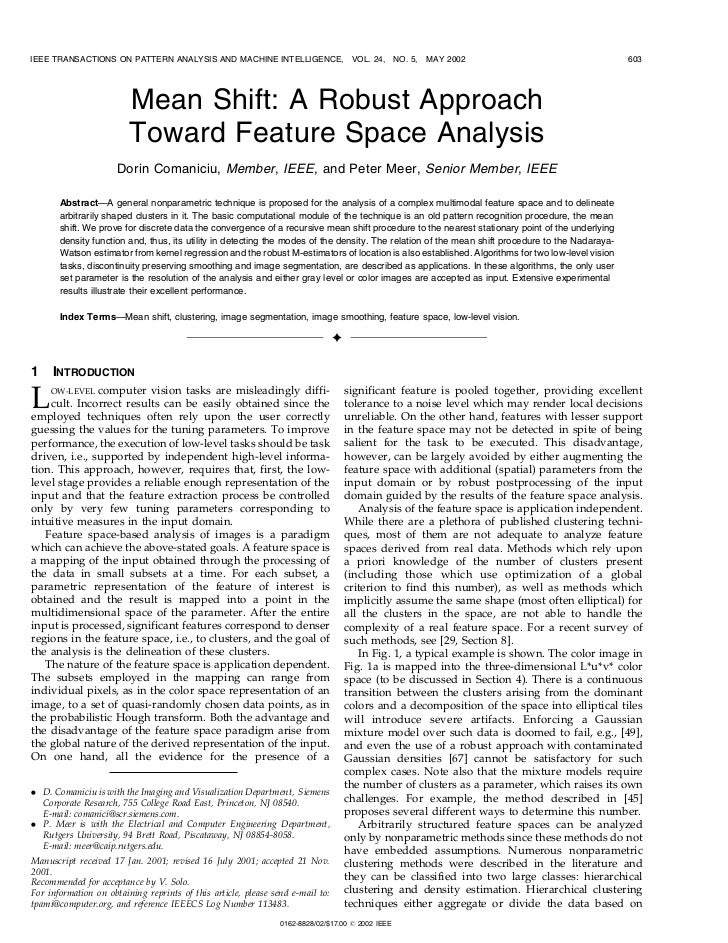 Pami Meanshift Extraordinary Ieee Transactions On Pattern Analysis And Machine Intelligence Pami Meanshift Extraordinary Ieee Transactions On Pattern Analysis And Machine Intelligence
