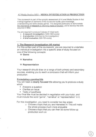 MS3: Coursework booklet