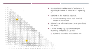 PAM matrices evolution | PPTX