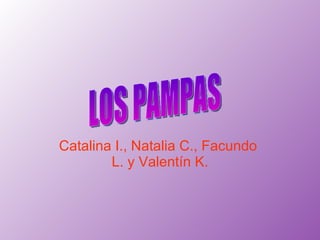 Catalina I., Natalia C., Facundo  L. y Valentín K. LOS PAMPAS 