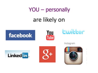 YOU – personally
are likely on
 