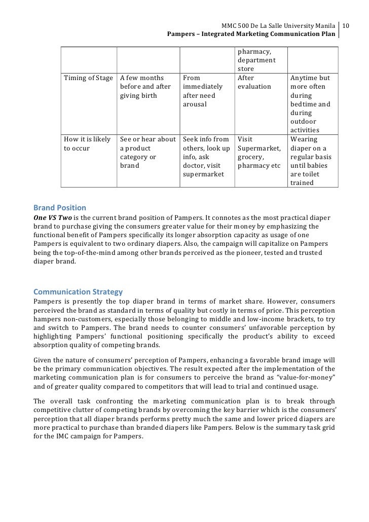 pampers target market