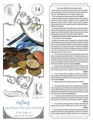 Infaq (Spending in the cause of Allah) pamphlet