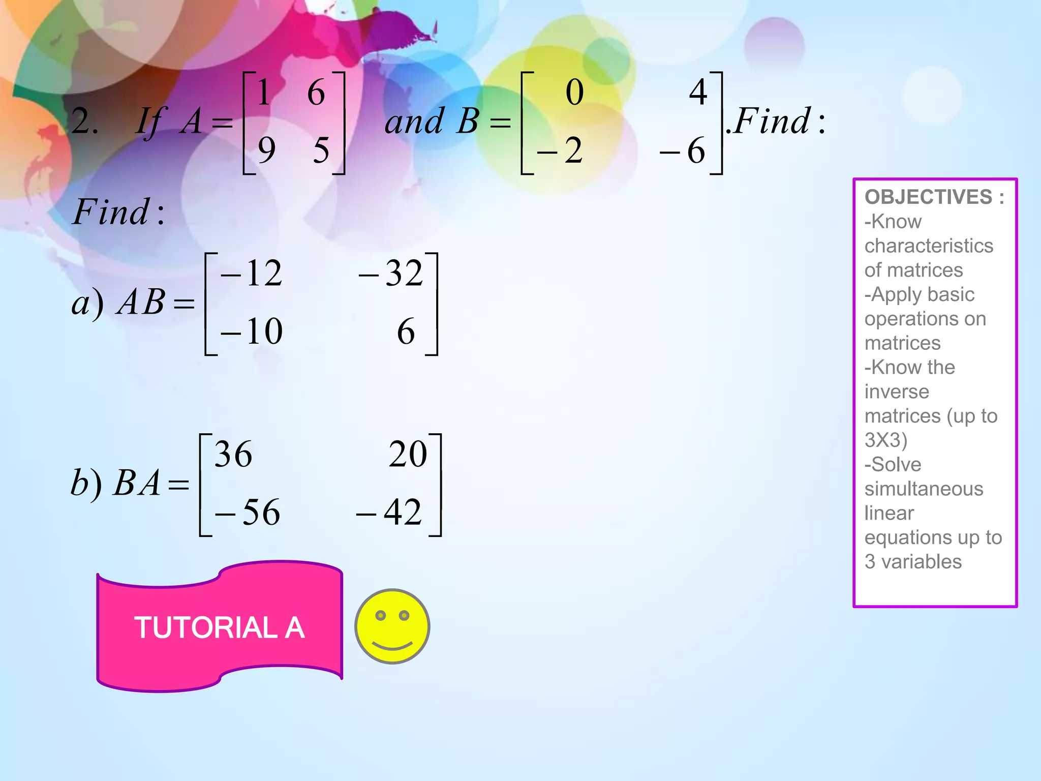 MATRICES | PPTX | Physics | Science