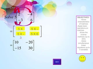 MATRICES | PPTX
