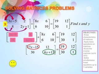 MATRICES | PPTX