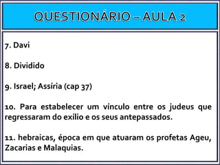 Panorama do Antigo Testamento - aula 2