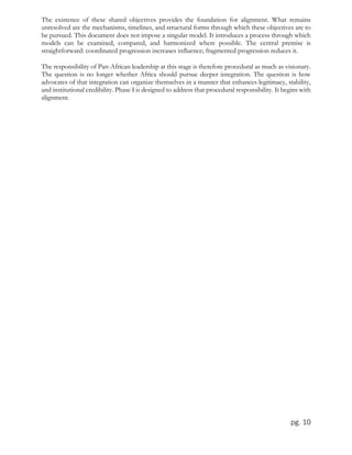 Pan-African Institutional Alignment Framework: Phase I (2026–2027) | PDF