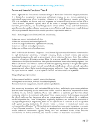 Pan-African Institutional Alignment Framework: Phase I (2026–2027) | PDF