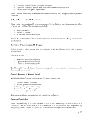 Pan-African Institutional Alignment Framework: Phase I (2026–2027) | PDF