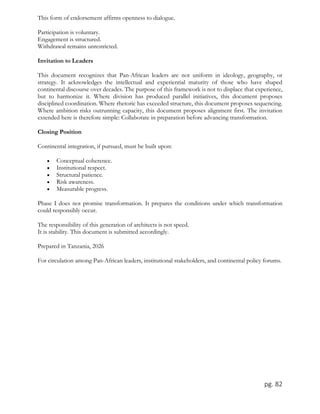 Pan-African Institutional Alignment Framework: Phase I (2026–2027) | PDF