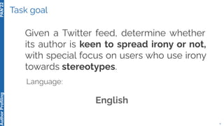 Profiling Irony and Stereotype Spreaders on Twitter (IROSTEREO)
