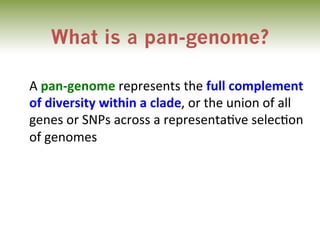 AgBioData: Complexity and Diversity of the Pan-Genome 