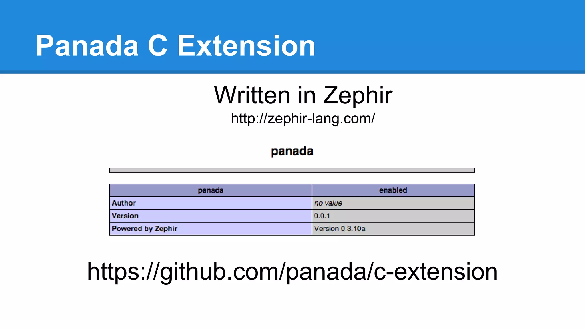 Panada C Extension
https://github.com/panada/c-extension
Written in Zephir
http://zephir-lang.com/
 