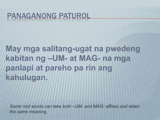 Panaganong-Paturol (definition,information and more) | PPT