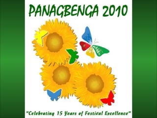 PANAGBENGA (Baguio Flower Festival) PowerPoint Show by Emerito Razon ♫  Music: Drum Beats Remix Photos by: Dr. Mary Joy Jose Casusi of Baguio City February 27, 2010 – Grand Street Parade February 28, 2010 – Floral Float Parade 
