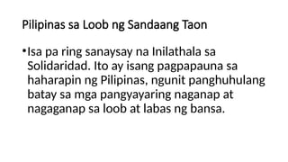 Pilipinas sa Loob ng Sandaang Taon
•Isa pa ring sanaysay na Inilathala sa
Solidaridad. Ito ay isang pagpapauna sa
haharapin ng Pilipinas, ngunit panghuhulang
batay sa mga pangyayaring naganap at
nagaganap sa loob at labas ng bansa.
 